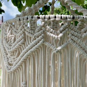 Fringe Chandelier Light,Macrame Lantern Lamp,Macrame Ceiling Light,Beaded Chandelier, Fringel Lampshade,Beaded Lighting,Bohemian Lamp,Gif