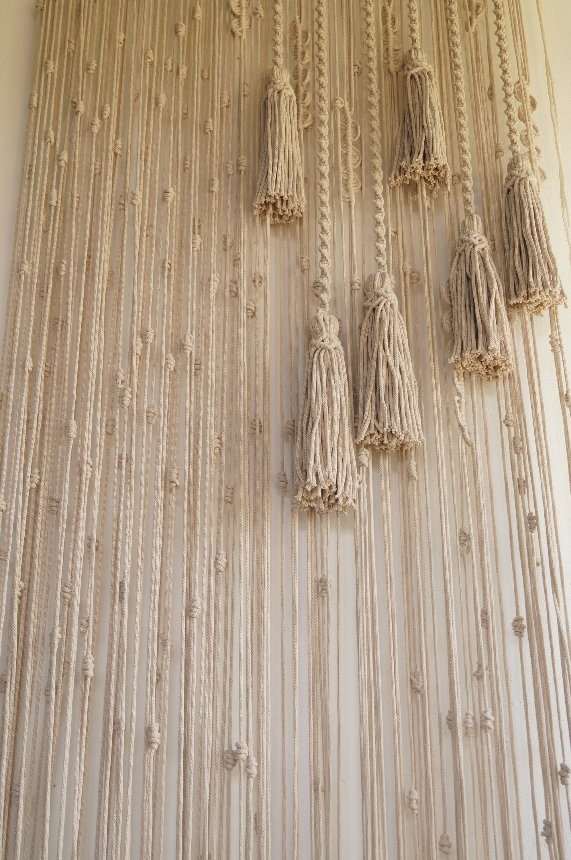 Macrame Room Divider Bead Curtains Long Boho Curtain Macrame Etsy