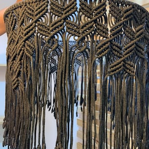 Macrame round lamp shade,Bohemian lampshade,Fringe chandelier light,Pendant lampshade,Macrame lantern lamp,Boho lighting,Macrame light shade