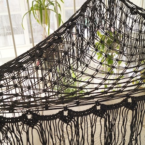 Large Macrame Hammock,Boho Hanging Hammock,Swing Hammock Bed,Macrame Pattern Hammock,Nest Hammock,Outdoor Hanging Swing,Handmade Hammock