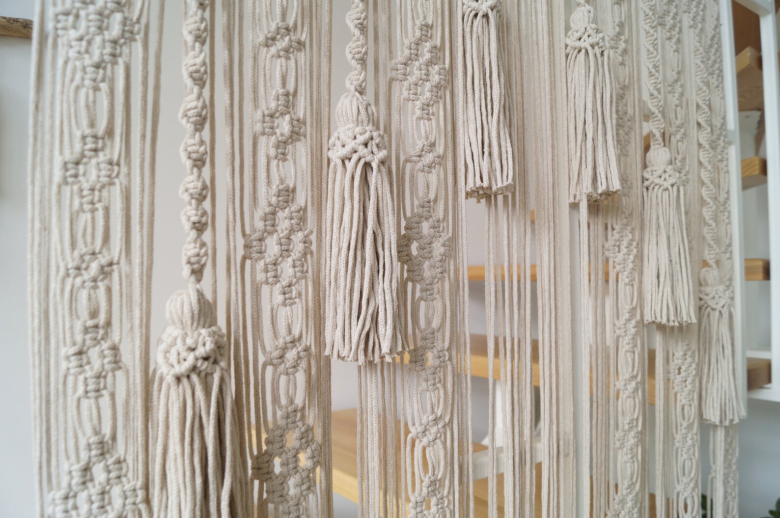 Macrame Curtain Divider Macrame Room Divider Macrame Curtain Panel