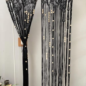 Beaded curtain Macrame door & window tapestry String panel Handmade macrame doorway pattern Closet Room divider Boho Chic Home Decor Valance