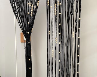 Beaded curtain Macrame door & window tapestry String panel Handmade macrame doorway pattern Closet Room divider Boho Chic Home Decor Valance