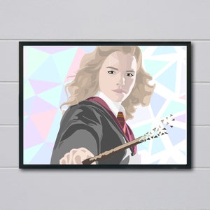 Arte de pared de dibujos animados de Harry Potter, carteles de