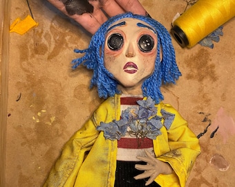 Personalized Coraline doll/ handmade doll/ gifts for Coraline “mini me” fans