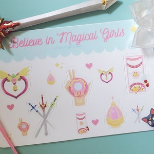 Believe in magical girls sticker sheet