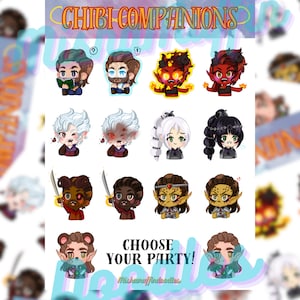 BG3 origin Chibi Stickers