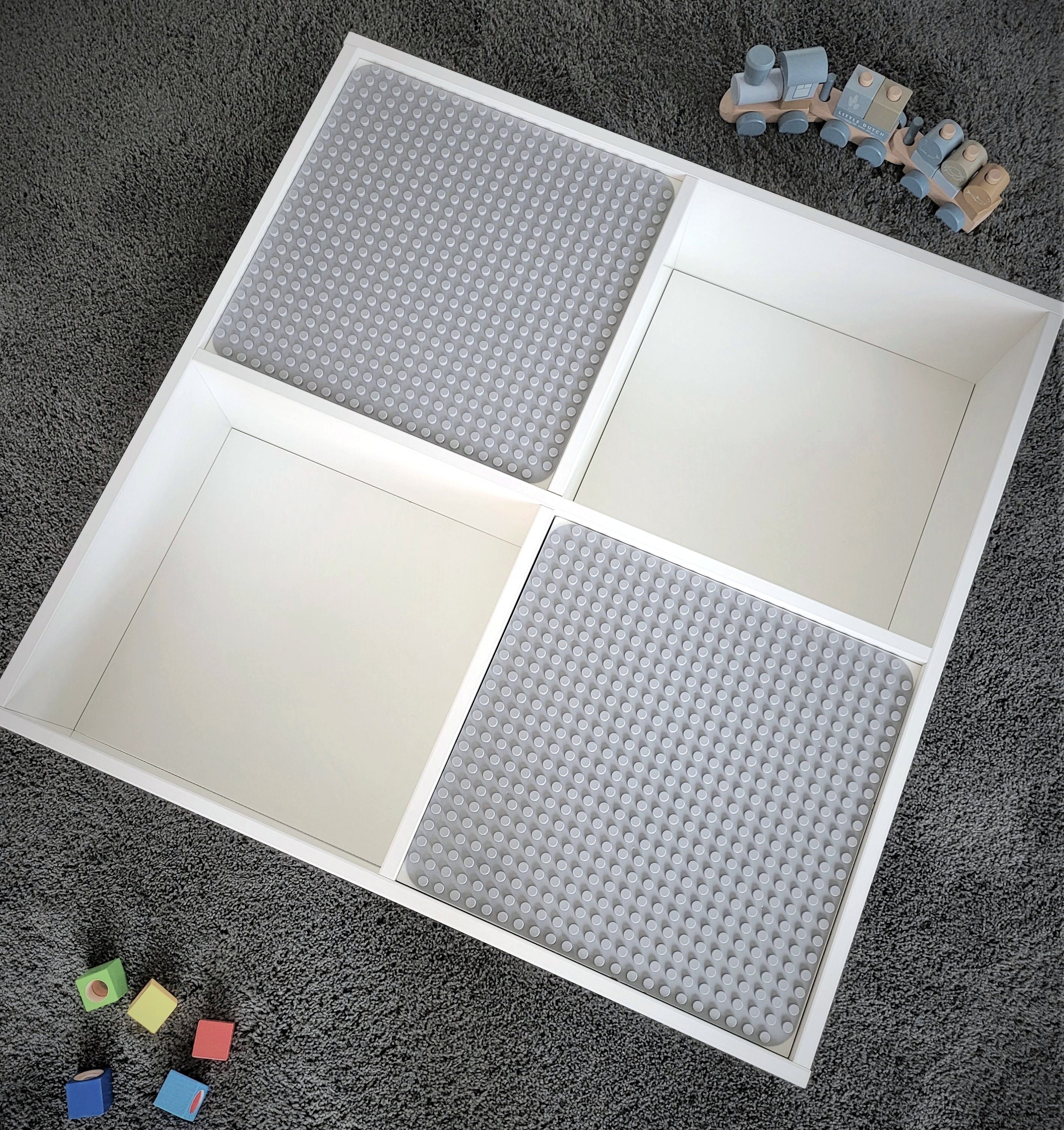 Table de jeu Lego pour enfants Duplo avec nom en bois personnalisée idée  cadeau Boîte Lego Espace de rangement, étagère compatible Lego® Classic -   France