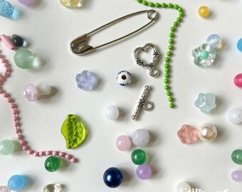 Bead Soup - Lampwork, Gemstone, Glass, Czech, Acrylic Bead Mix