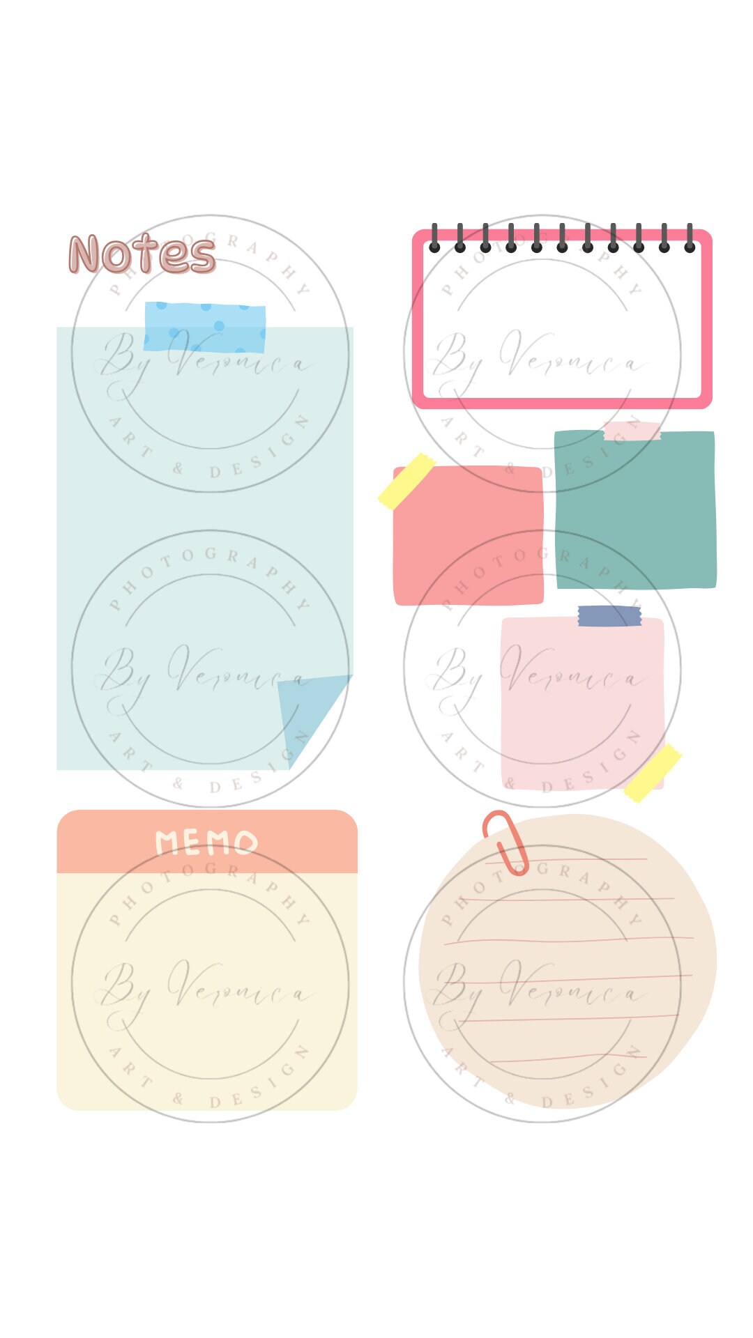 Note Pages, Five Different Designs, Planners, Journals, Meetings, - Etsy