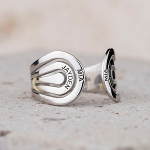 Custom Name Engraved Ring, Real Silver Mothers Ring, Handmade Jewelry, Family Ring, Childrens Name Ring, Personalized Gift, Baby Name Ring