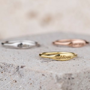 Name Engraved Ring, Children New Baby Name Ring, Real Silver Mother Gift Ring, Handmade Jewelry, Family Ring, Dainty Ring, Personalized Gift