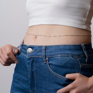 Waist Chain, Belly Chain, Bikini Jewelry, Gold Waist Chain, Summer Beach, Body Chain, Sterling Silver Gift, Summer Jewelry, Birthday Gift