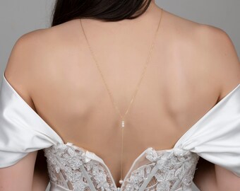 Boho Collana Lunga Con Perle E Catena Argento - Gioiello Retro Per Sposa, Largo 60 Cm, Design A Goccia, Regalo Estivo