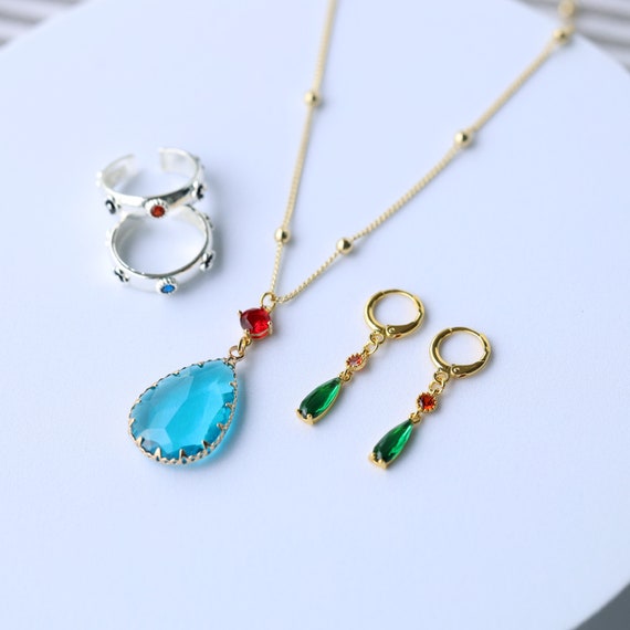 Moving Castle Jewelry Set Howl's Earrings Anime - Etsy