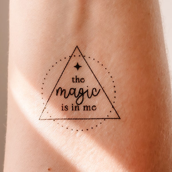 Manifestation Temporary Tattoos | Daily Affirmations | Gifts for Women | Tattoo Sheets | Mental Health | Minimalistic Tattoos | Fake Tattoos