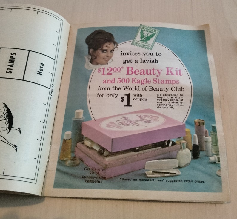 Vintage 1969 Eagle Stamp Savings Book Unused Etsy