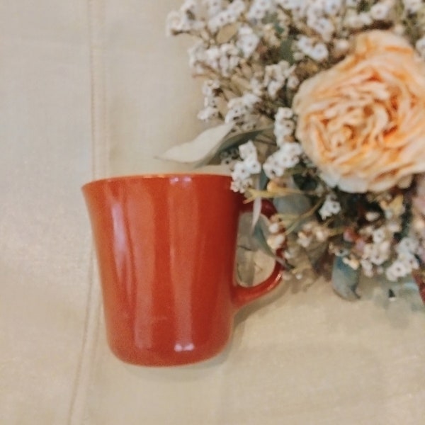 Vintage Corning Fall Burnt Orange Coffee Mug