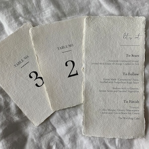 Ivory Printed Wedding Menu, Floral Crest Menu, Fully Customizable Menu on Deckle Edge Paper, Bar Menus, Elegant Wedding Stationery