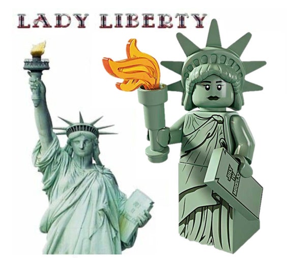 Statue of Liberty Mini Moc Building Block Etsy