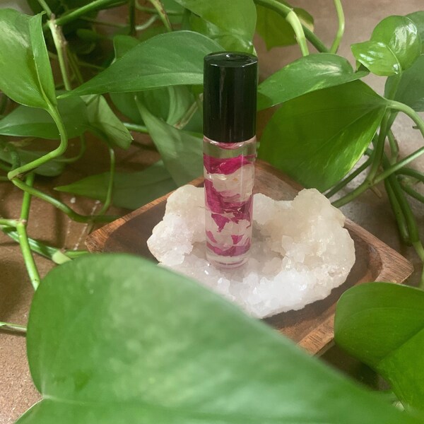 Peace Oil/Ylang Ylang Essential Oil/Peace Potion/CRYSTAL infused oil/Oil Roll/Essential Oils Roll On/Latina Owned/Puerto Rican and Honduran