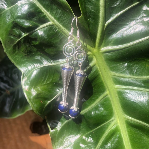 Latina Jewelry/Boho Earrings/ Tropical Jewelry/Caribbean Earrings/Handmade Boho Silver Dangle Earring/Latina Owned/Puerto Rican and Honduran