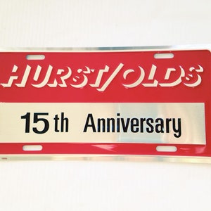 1983 15th Anniversary Hurst Olds License Plate Stamped Aluminum - Etsy