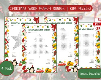 Christmas Wordsearch Printable • Instant Download • Kids And Classroom • Fun Digital Wordsearch • Printable A4 Wordsearch