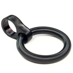 100% TITANIUM 6mm O-Ring in Matte Black for 6mm Cuffs and Collars - Removable ORing Stainless Steel O-Ring charm, O Ring, Slide Over Style