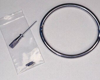 Final Sale 6mm 10" Elliptical Cuff Stainless Steel