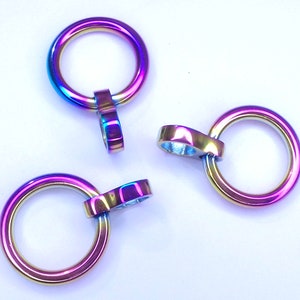 Removable Ring Rainbow Pendant for 6mm Collars, Cuffs & Anklets