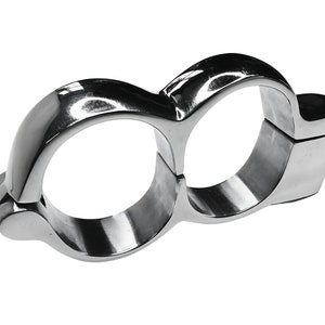 Snap Shut Handcuffs - Stainless Steel Hand Cuffs, Irish 8 Locking Metal Restraints, Single-Hinge, Multiple Sizes, Includes 2 Keys