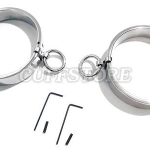Flat Steel Oval Anklets with Removable O-Rings, Multiple Sizes Available, Matches Flat Steel Necklace