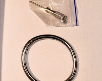 Final Sale - New Design - 6mm Polished Locking Pair of  Cuffs, Locking Bracelet, Elliptical Anklet,  Sub Bracelet, Allen Drive Key 7"