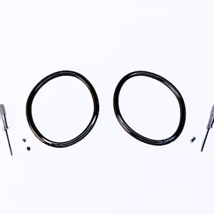 NEW Gloss Black 6mm Stainless Steel Locking Ankle/Wrist Cuffs
