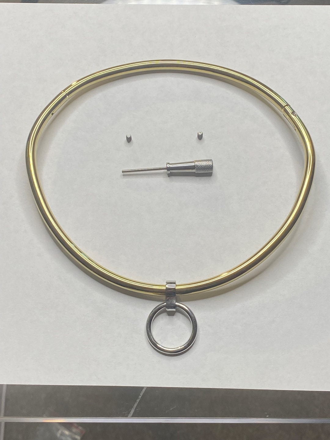 New Design 6mm Gold Curved Locking Eternity Collar Polished Stainless Steel 24/7 Wear Curved