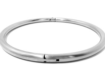 8mm  Satin Locking Eternity Collar Collar Permanent Jewelry Stainless Steel