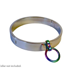 Rainbow O-Ring Pendant Charm for Flat Collars