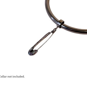 Safety Pin Pendant Charm for 6mm and 8mm Collars