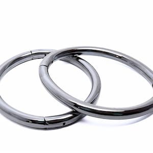 9&quot; Steel Handcuffs - Final Sale - 6mm Stainless Steel Locking Eternity Bracelet Cuffs