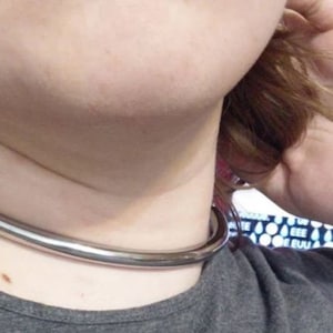 New Design 8mm 16&quot; Eternity Collar, Metal Collar, Stainless Steel Locking Discreet Day Collar