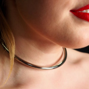 Collier éternité verrouillable 6 mm, collier de jour en acier inoxydable, sous-col discret pour un port 24h/24 et 7j/7, grandes tailles