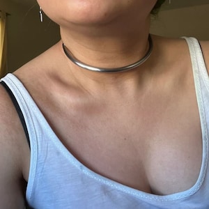 6mm Discrete Petite Satin Stainless Steel Locking Eternity Collar Multiple Sizes Available