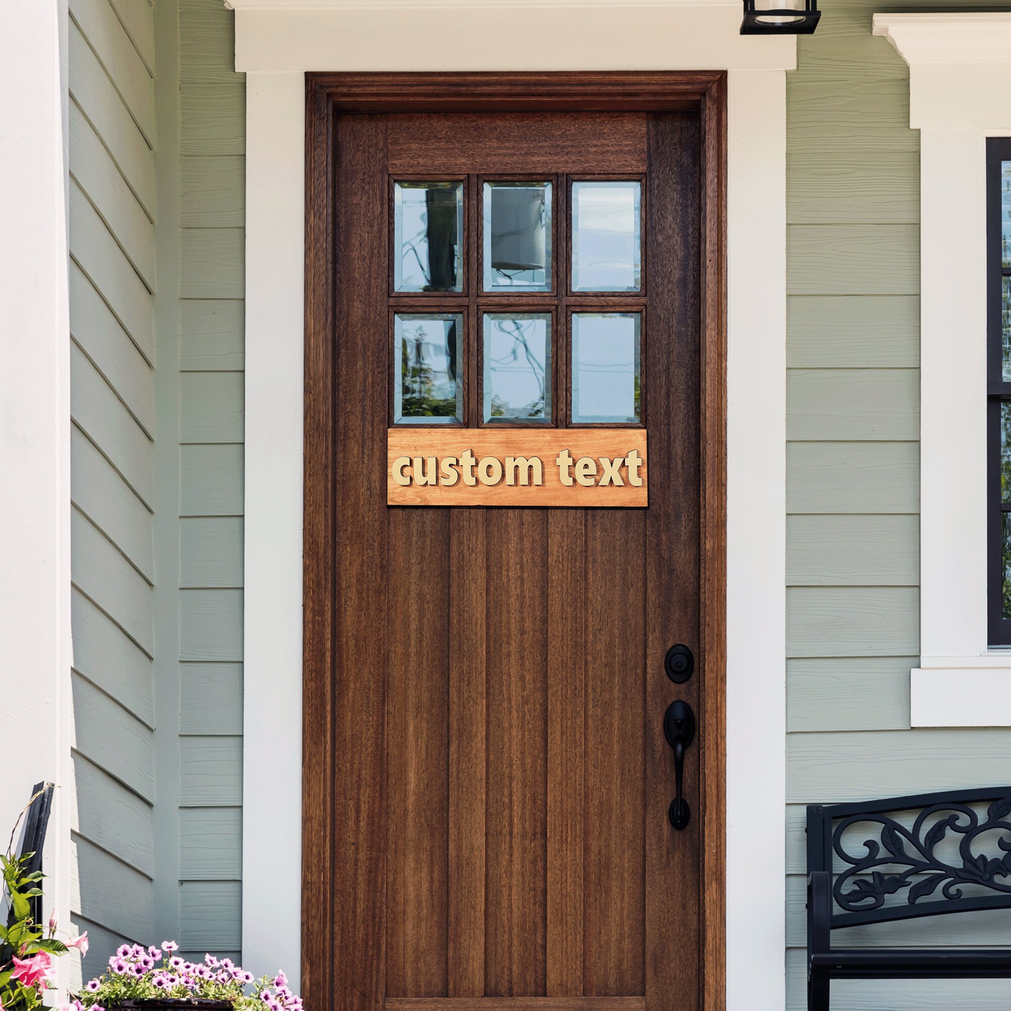 Custom Carved Solid Wood Sign, 3D Text Engraving and Cutting Home