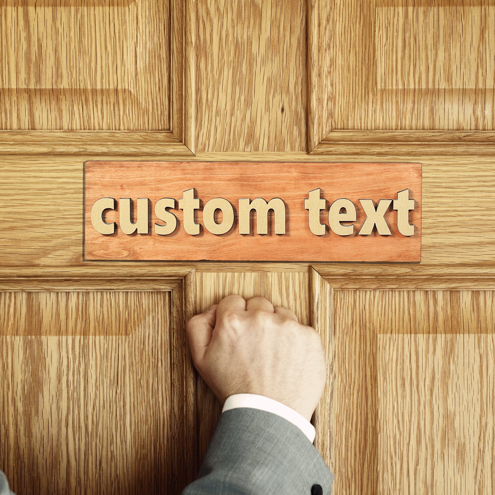 Custom Carved Solid Wood Sign, 3D Text Engraving and Cutting Home