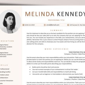Modern & Professional Resume Template for WORD With 1 and 2 Page ...