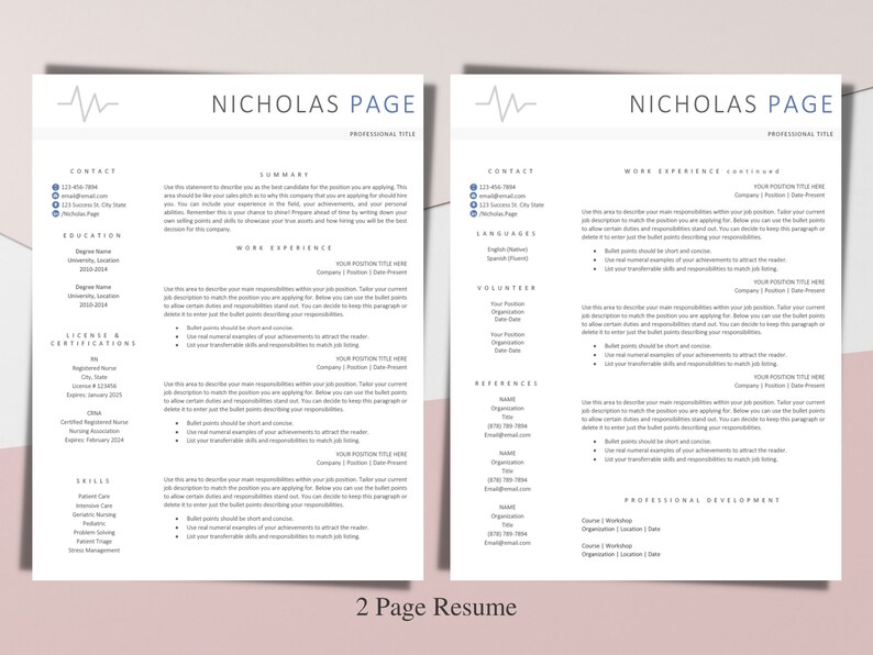 Simple Nursing Resume Template - Il 794xN.4062516021 5en0