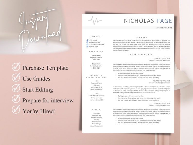 Simple Nursing Resume Template - Il 794xN.4062516201 9dt6 