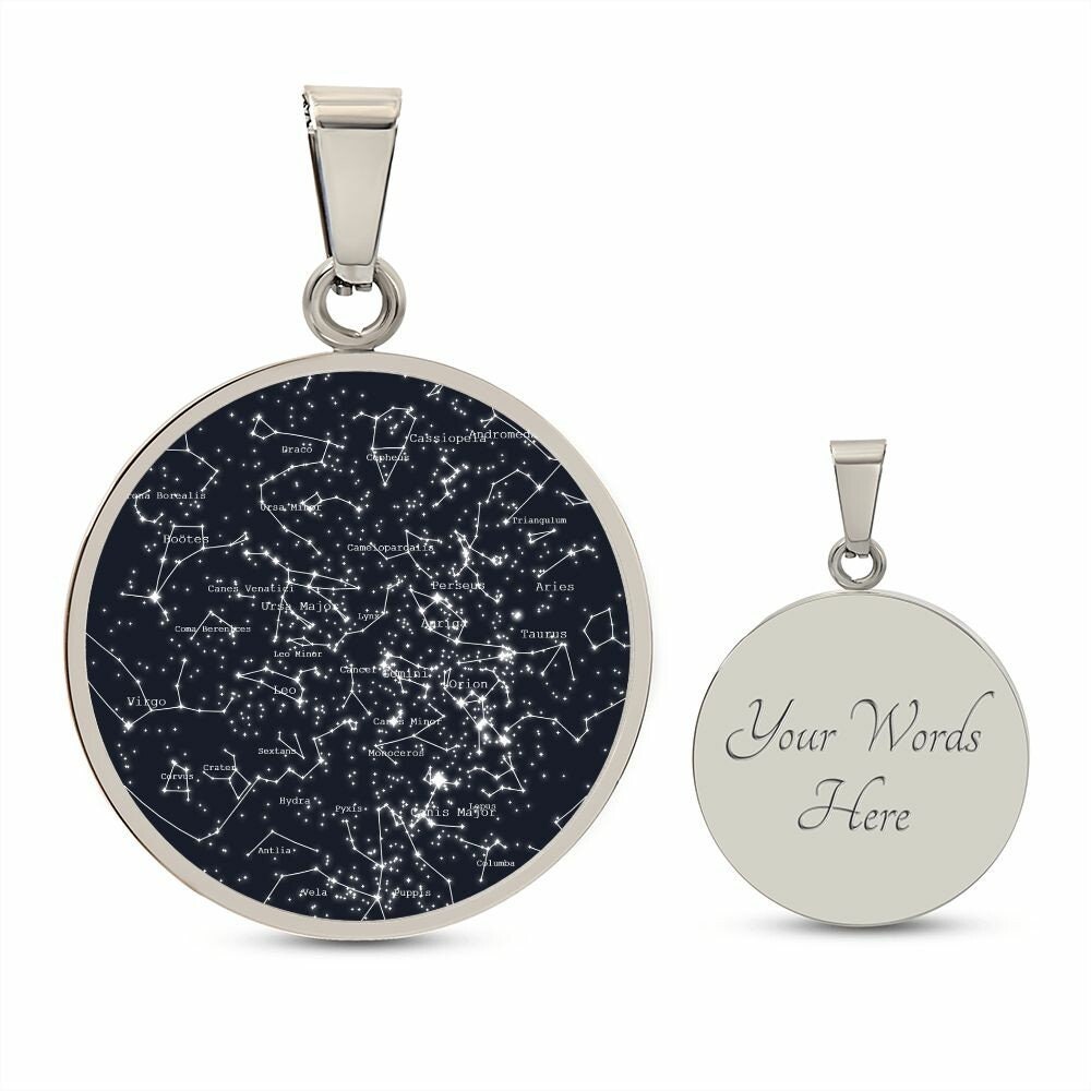 Custom Star Map Necklace Star Map - Il Fullxfull.4904632904 Fh97