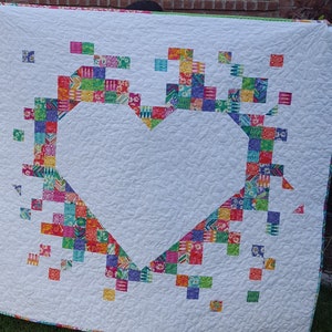 Pixelated Heart - Quilt Pattern